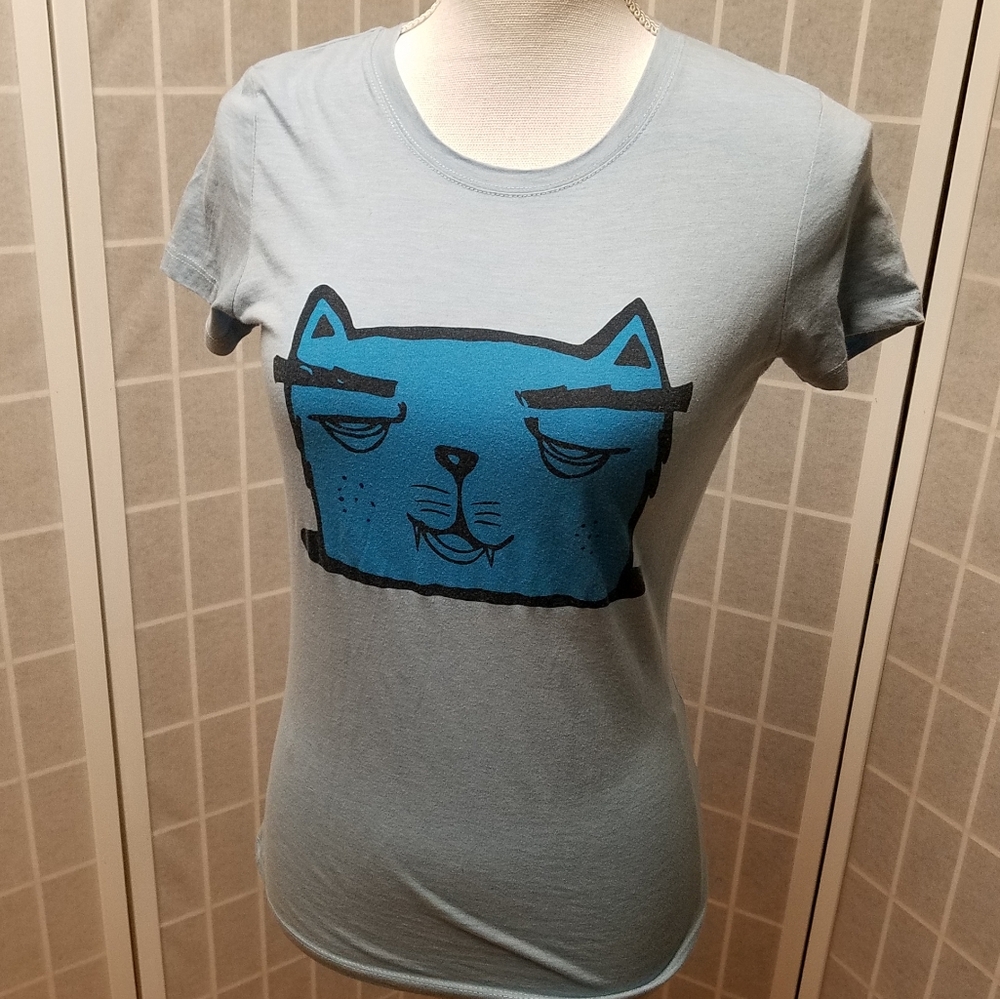 Someone had too much catnip Next Level stoner kitty tee sz S
